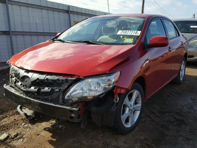 2T1BU4EE5BC630937 - 2011 TOYOTA COROLLA BA BURGUNDY photo 2