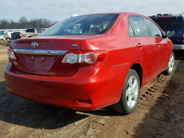 2T1BU4EE5BC630937 - 2011 TOYOTA COROLLA BA BURGUNDY photo 4