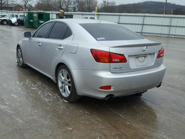 JTHBK262572041860 - 2007 LEXUS IS 250 SILVER photo 3