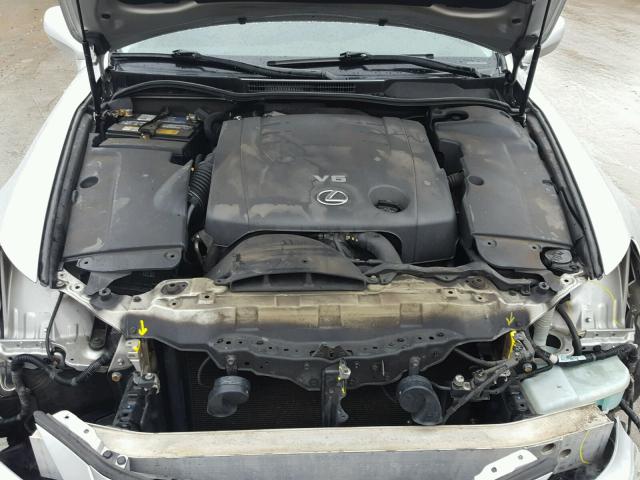 JTHBK262572041860 - 2007 LEXUS IS 250 SILVER photo 7