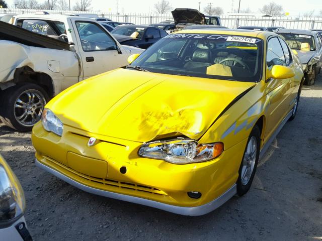 2G1WX15K429321563 - 2002 CHEVROLET MONTE CARL YELLOW photo 2