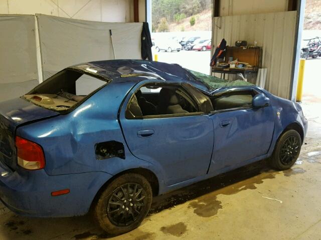 KL1TD52625B354332 - 2005 CHEVROLET AVEO BASE Mavi foto 9