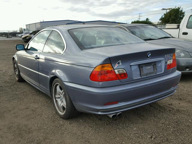 WBABN53461JU30680 - 2001 BMW 330 CI BLUE photo 3