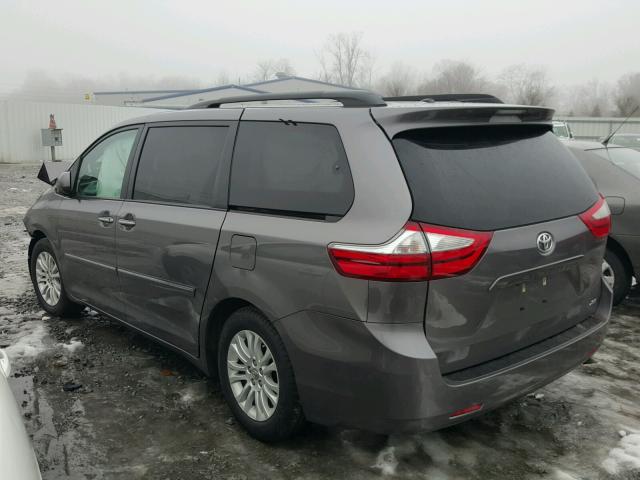 5TDYK3DCXFS623134 - 2015 TOYOTA SIENNA XLE CHARCOAL photo 3