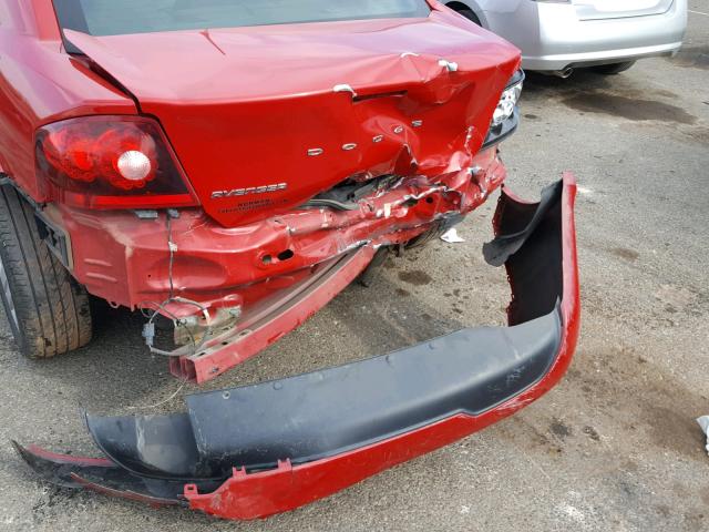 1C3CDZAB6DN754491 - 2013 DODGE AVENGER SE RED photo 9