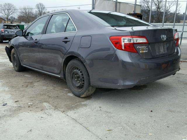 4T4BF1FK9DR322657 - 2013 TOYOTA CAMRY L BLUE photo 3