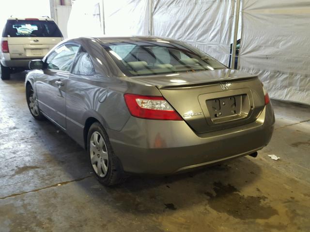 2HGFG12676H574842 - 2006 HONDA CIVIC LX GRAY photo 3