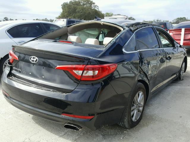 5NPE24AF9HH499342 - 2017 HYUNDAI SONATA SE BLACK photo 4