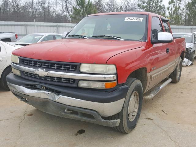 1GCEK19T7XE184028 - 1999 CHEVROLET SILVERADO RED photo 2