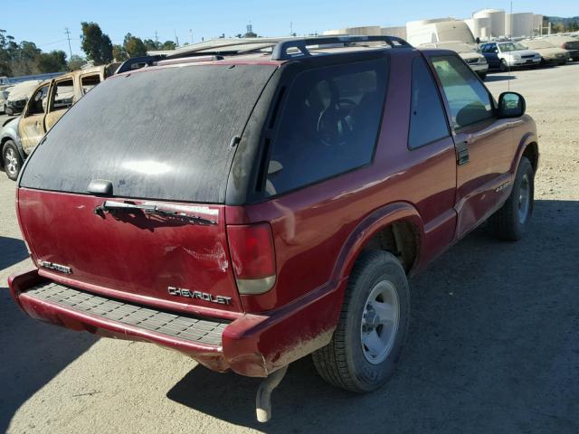 1GNCS18W8TK238734 - 1996 CHEVROLET BLAZER RED photo 4