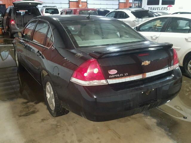 2G1WT58N269245856 - 2006 CHEVROLET IMPALA LT BLACK photo 3