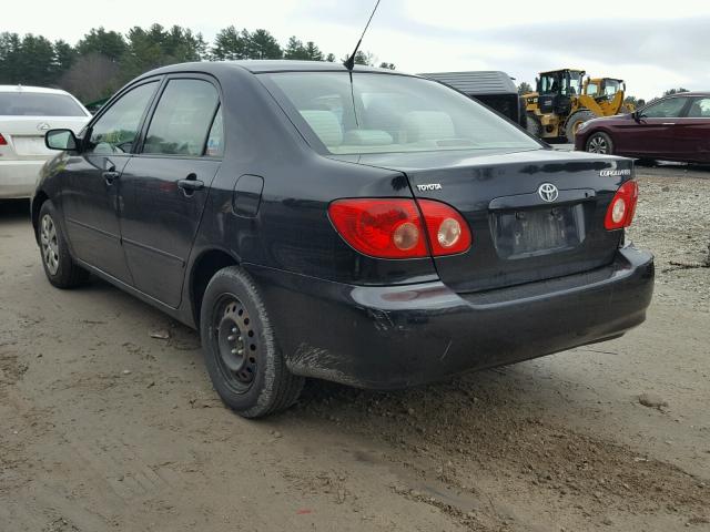 2T1BR32E78C864053 - 2008 TOYOTA COROLLA CE BLACK photo 3