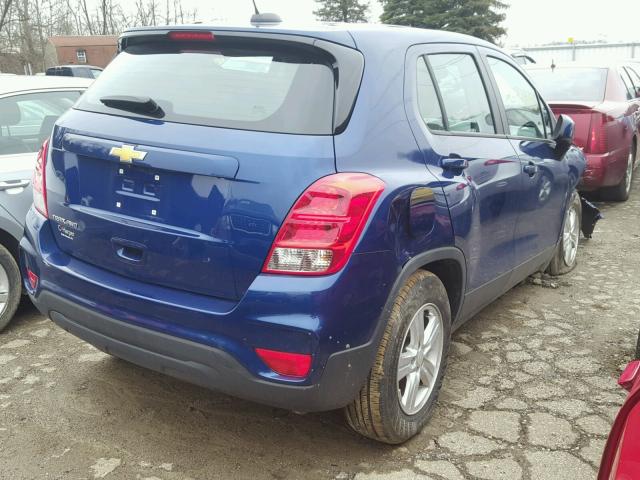 3GNCJNSB8HL192456 - 2017 CHEVROLET TRAX LS BLUE photo 4