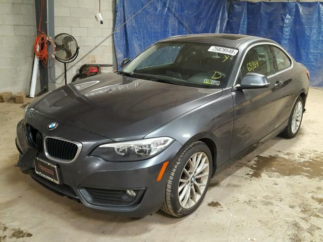 WBA1F5C58EVV99034 - 2014 BMW 228 I GRAY photo 2