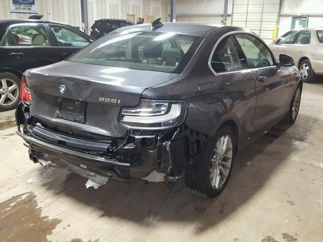 WBA1F5C58EVV99034 - 2014 BMW 228 I GRAY photo 4