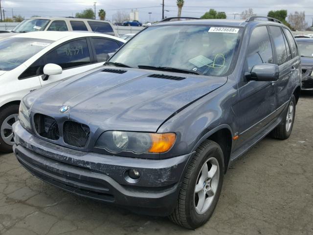 5UXFA53543LV87994 - 2003 BMW X5 3.0I BLUE photo 2