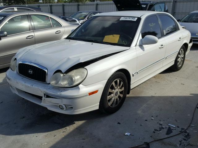 KMHWF35H73A883484 - 2003 HYUNDAI SONATA GLS WHITE photo 2