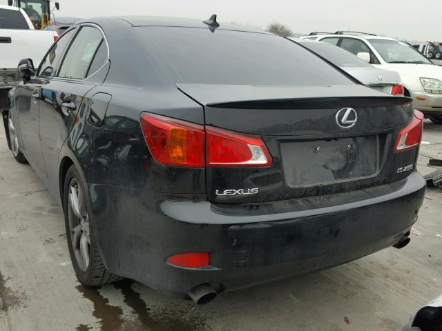 JTHBF5C22A5111234 - 2010 LEXUS IS 250 BLACK photo 3