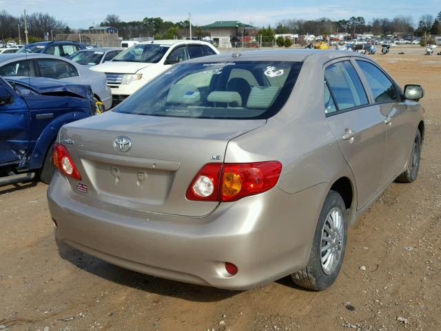 2T1BU4EE9AC393822 - 2010 TOYOTA COROLLA BA TAN photo 4