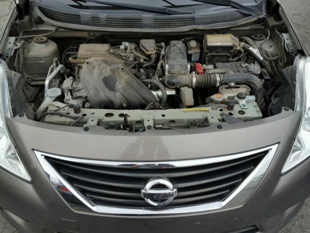 3N1CN7AP3EK447685 - 2014 NISSAN VERSA S GRAY photo 7