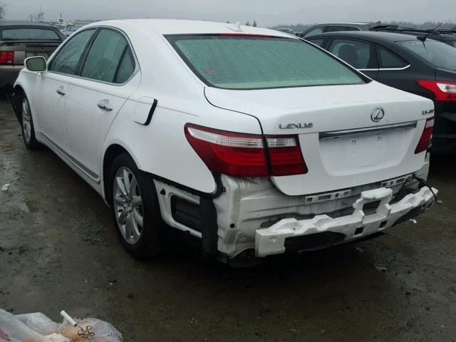 JTHBL46F875050451 - 2007 LEXUS LS 460 WHITE photo 3