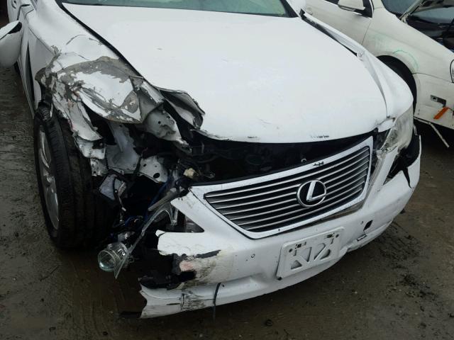 JTHBL46F875050451 - 2007 LEXUS LS 460 WHITE photo 9