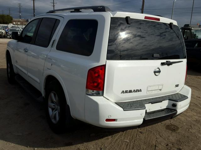 5N1AA08D68N613002 - 2008 NISSAN ARMADA SE WHITE photo 3