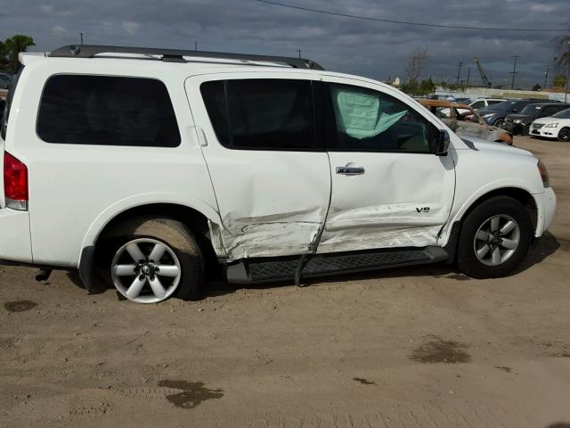 5N1AA08D68N613002 - 2008 NISSAN ARMADA SE WHITE photo 9