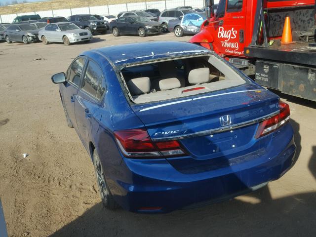 2HGFB2F87FH542943 - 2015 HONDA CIVIC EX BLUE photo 3