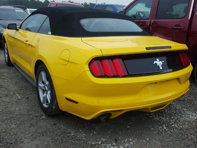 1FATP8EMXG5291967 - 2016 FORD MUSTANG YELLOW photo 3