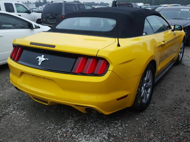 1FATP8EMXG5291967 - 2016 FORD MUSTANG YELLOW photo 4