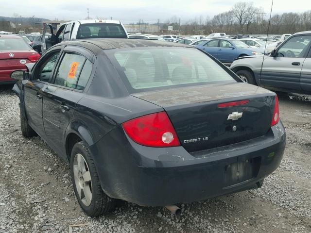 1G1AK58F687188894 - 2008 CHEVROLET COBALT LS BLACK photo 3