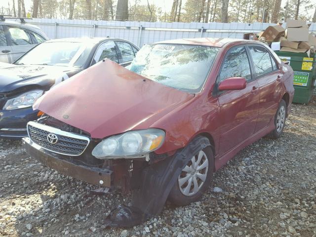 1NXBR30E25Z436985 - 2005 TOYOTA COROLLA CE RED photo 2