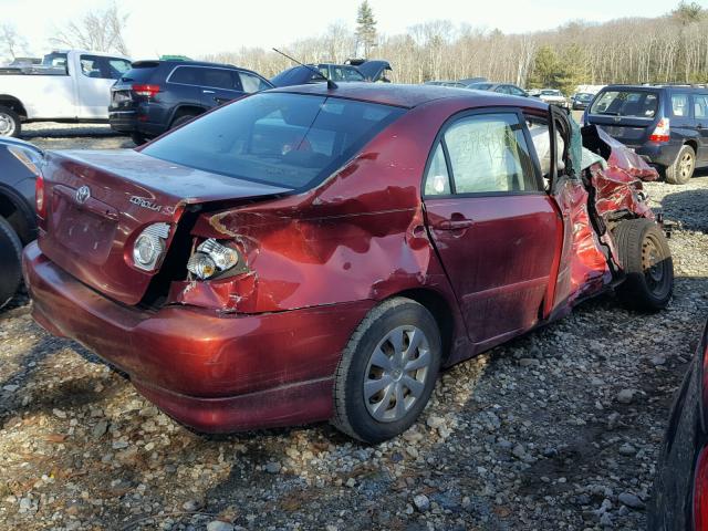 1NXBR30E25Z436985 - 2005 TOYOTA COROLLA CE RED photo 4