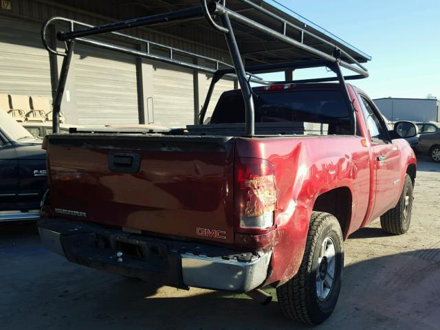 1GTN1TEX6DZ176093 - 2013 GMC SIERRA C15 RED photo 4