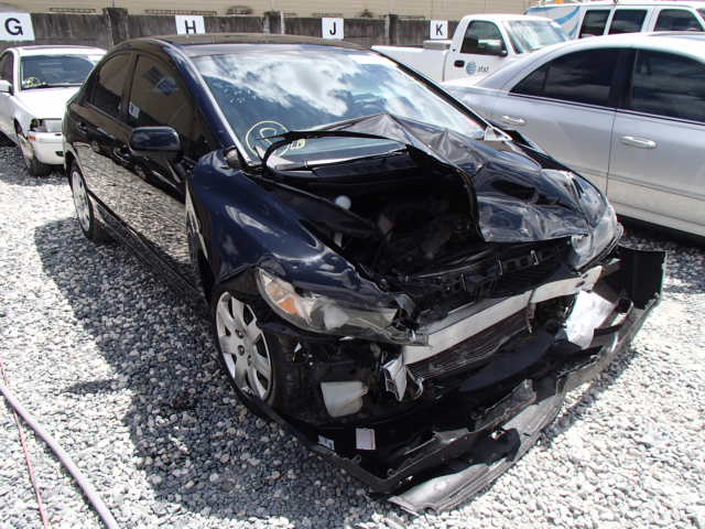 2HGFA1F55AH307372 - 2010 HONDA CIVIC LX BLACK photo 1