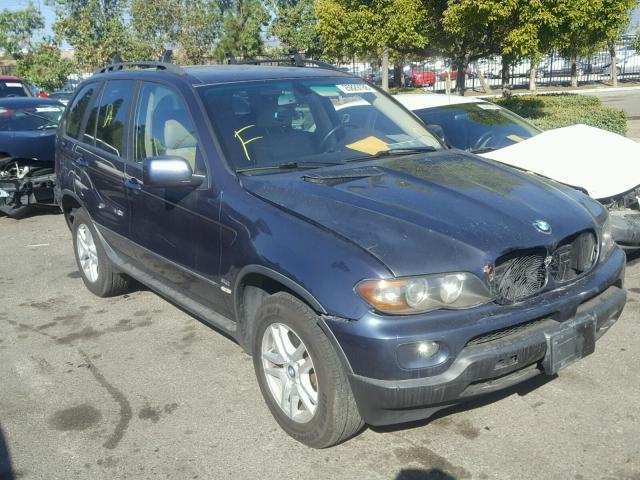 5UXFA13514LU27176 - 2004 BMW X5 3.0I BLUE photo 1