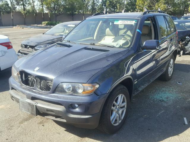 5UXFA13514LU27176 - 2004 BMW X5 3.0I BLUE photo 2