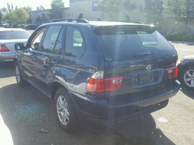 5UXFA13514LU27176 - 2004 BMW X5 3.0I BLUE photo 3