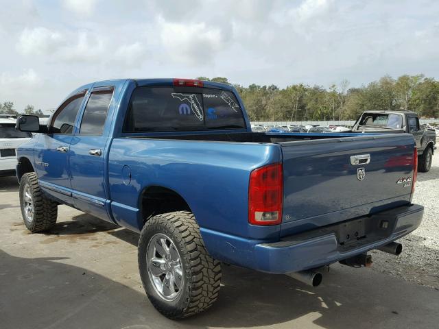 1D7HU18D55S246998 - 2005 DODGE RAM 1500 S BLUE photo 3