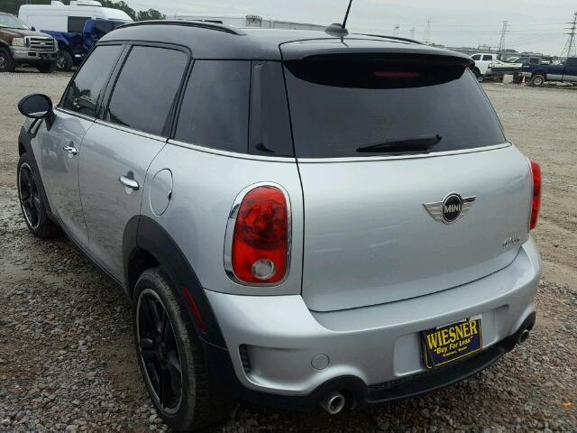 WMWZC3C53DWP21226 - 2013 MINI COOPER S C SILVER photo 3