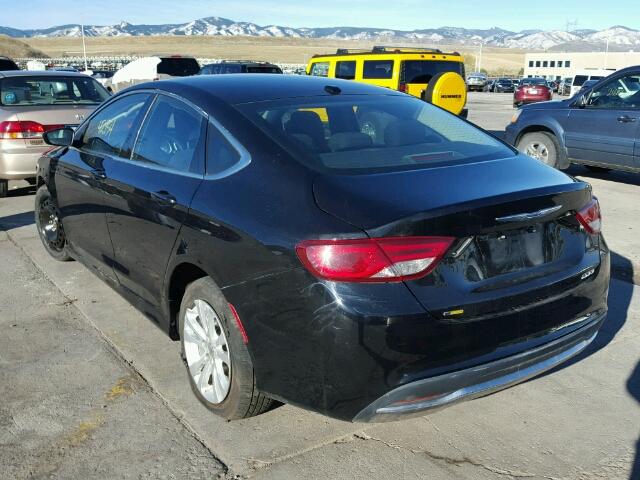 1C3CCCAB8FN725674 - 2015 CHRYSLER 200 LIMITE BLACK photo 3