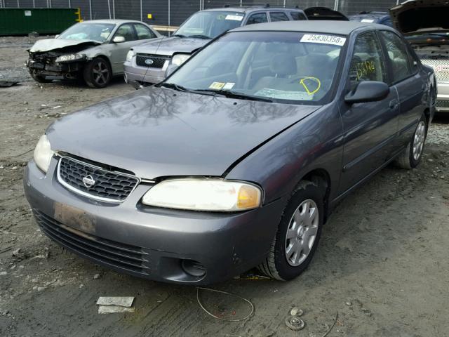 3N1CB51D51L470084 - 2001 NISSAN SENTRA XE GRAY photo 2