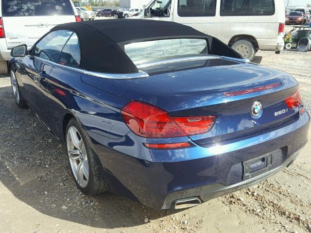 WBALZ5C51CDX64702 - 2012 BMW 650 XI BLUE photo 3