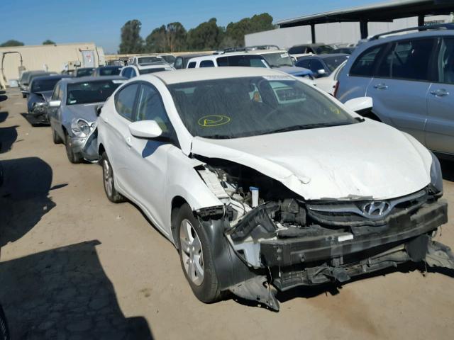 5NPDH4AE4DH215319 - 2013 HYUNDAI ELANTRA GL WHITE photo 1