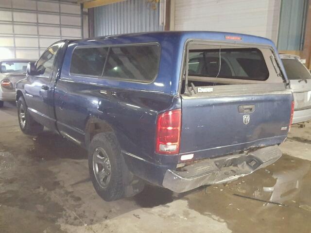 1D7HA16D85J581951 - 2005 DODGE RAM 1500 S BLUE photo 3