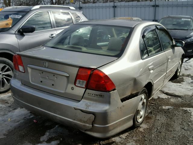 JHMES96604S008978 - 2004 HONDA CIVIC HYBR TAN photo 4