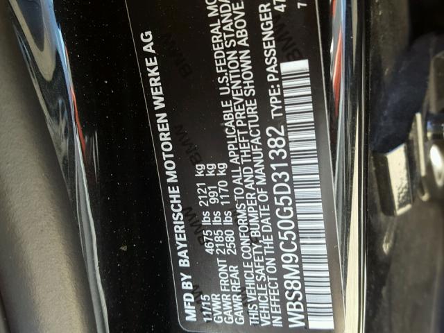 WBS8M9C50G5D31382 - 2016 BMW M3 BLACK photo 10