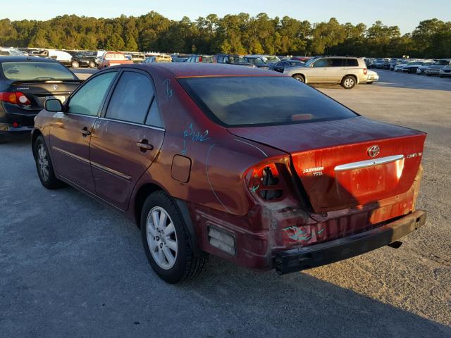 4T1BE32K54U328504 - 2004 TOYOTA CAMRY LE RED photo 3