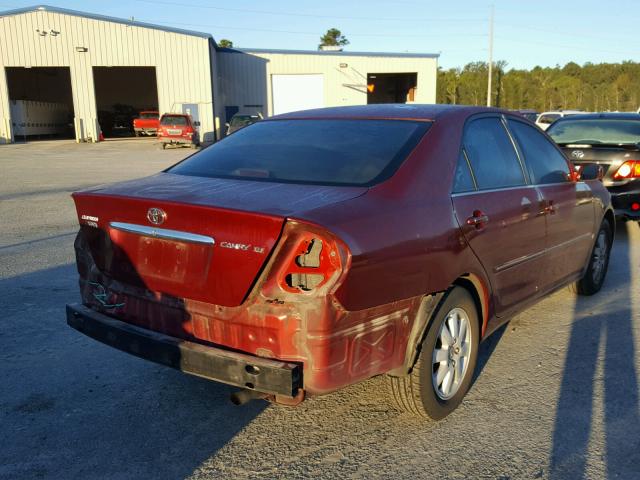 4T1BE32K54U328504 - 2004 TOYOTA CAMRY LE RED photo 4